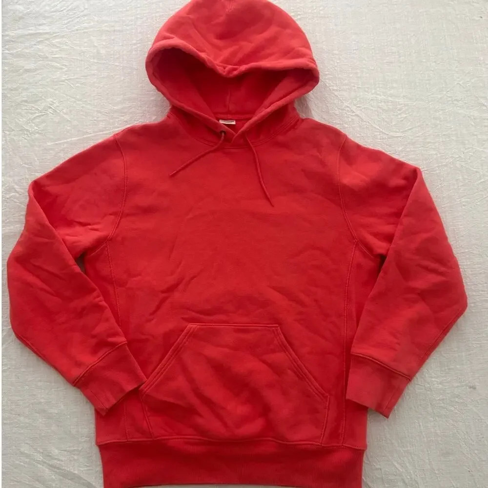 J Crew | redish blood orange re-imagined sportswear hoodie sweatshirt | small
